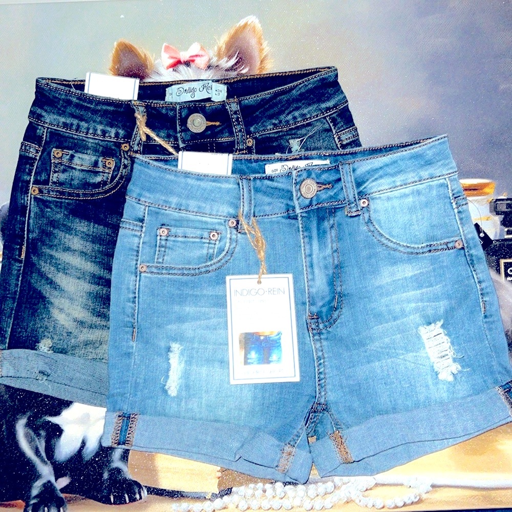 $15 sale for Two Indigo Rein Shorts HighRise shorts sizes 1, or 5